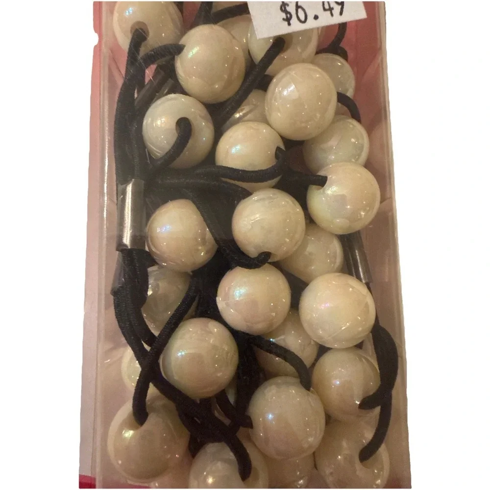 Goody Twin Bead‎ Ponytail Holders White 16 Count Discontinued VINTAGE HTF